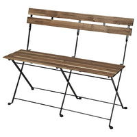 TÄRNÖ - Garden bench, folding black/mild brown - best price from Maltashopper.com 00534903