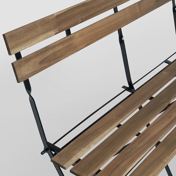Ikea TÄRNÖ - Bench, outdoor, foldable black/light brown stained