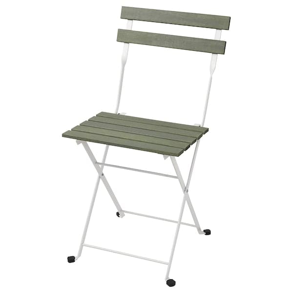 TÄRNÖ - Chair, outdoor, foldable white/green - best price from Maltashopper.com 70530949