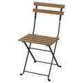 TÄRNÖ chair, outdoor, foldable black/light brown stained, 39x79x40 cm
