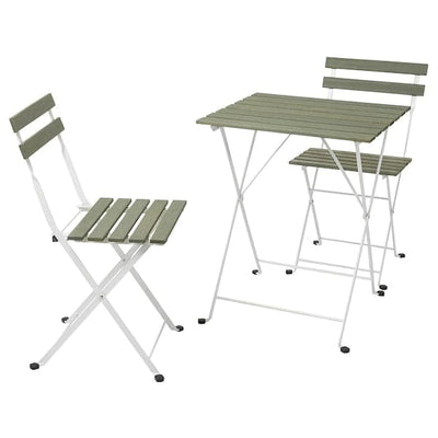 TÄRNÖ - Table+2 chairs, outdoor, white/green - best price from Maltashopper.com 19490777