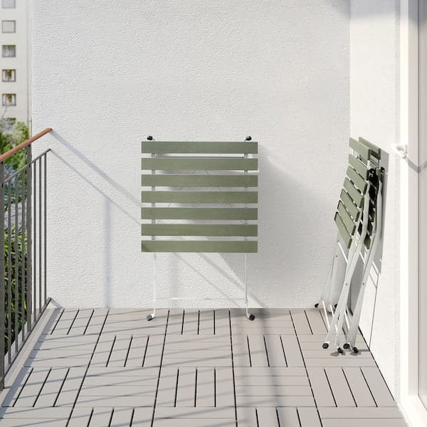 Ikea TÄRNÖ - Table+2 chairs, outdoor, white/green