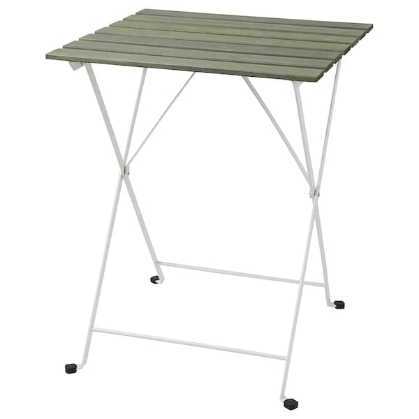 TÄRNÖ - Table, outdoor, white/green, 55x54 cm - best price from Maltashopper.com 70530954