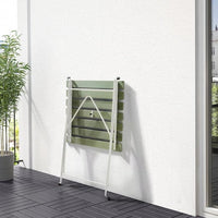 TÄRNÖ - Table, outdoor, white/green, 55x54 cm - best price from Maltashopper.com 70530954