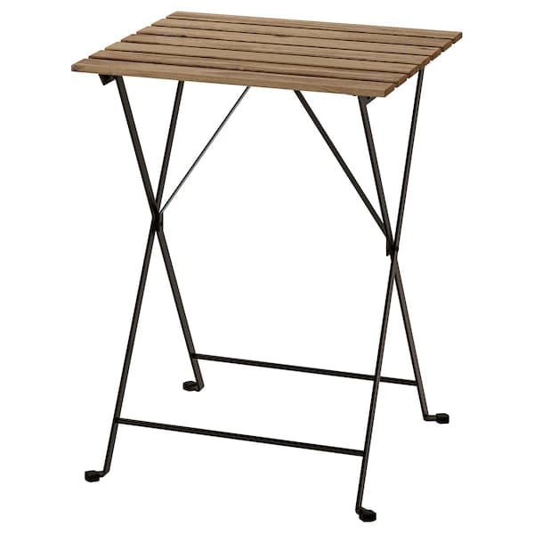 TÄRNÖ - Table, outdoor, black/light brown stained, 55x54 cm - best price from Maltashopper.com 70095429