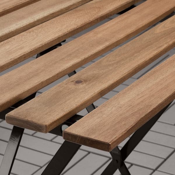 TÄRNÖ - Table, outdoor, black/light brown stained, 55x54 cm - best price from Maltashopper.com 70095429