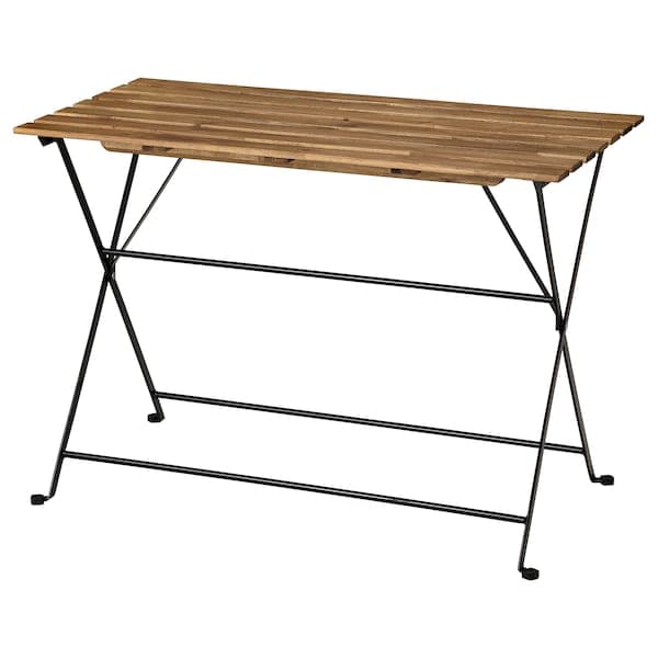 TÄRNÖ - Table, outdoor, black/light brown stained, 100x54 cm