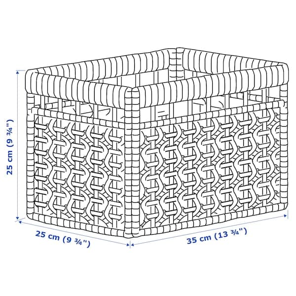 TÄTING - Basket, water hyacinth/natural, 35x25x25 cm - best price from Maltashopper.com 90516805
