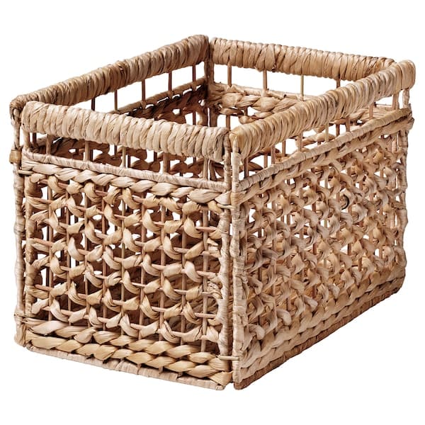 TÄTING - Basket, water hyacinth/natural, 35x25x25 cm