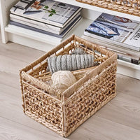 TÄTING - Basket, water hyacinth/natural, 35x25x25 cm - best price from Maltashopper.com 90516805