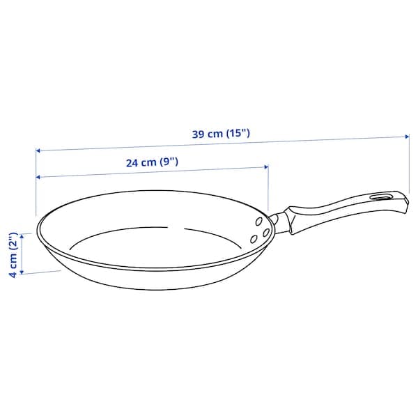 TAGGHAJ - Frying pan, non-stick coating black, 24 cm - best price from Maltashopper.com 40545037