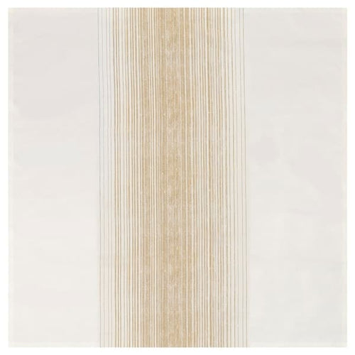 TAGGSIMPA - Tablecloth, white/beige, 145x145 cm
