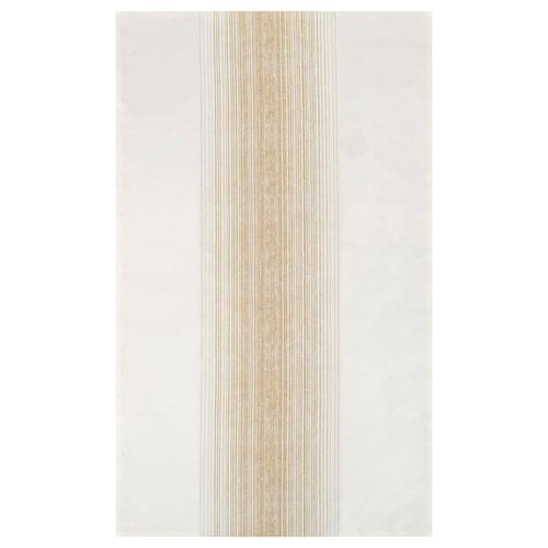 TAGGSIMPA - Tablecloth, white/beige, 145x240 cm