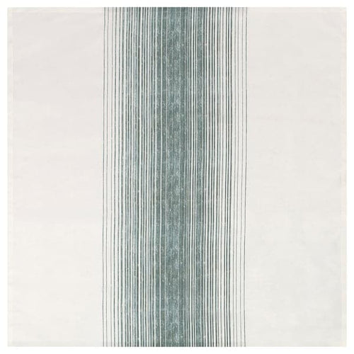 TAGGSIMPA - Tablecloth, white/green, 145x145 cm