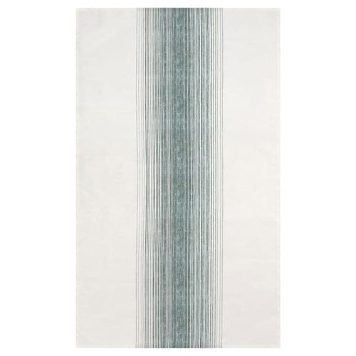 TAGGSIMPA - Tablecloth, white/green, 145x240 cm