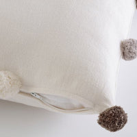 TÅGHAKMAL - Cushion cover, beige/handmade pompon, 50x50 cm - best price from Maltashopper.com 30552448