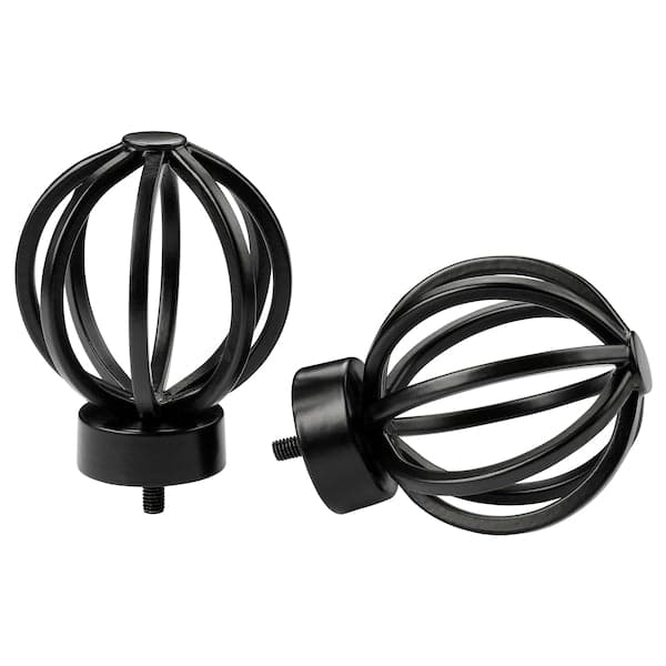 TALLBARSMAL - Finials, 1 pair, black - best price from Maltashopper.com 50549365