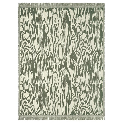TANDMOTT - Throw, grey-green/off-white, 130x170 cm - best price from Maltashopper.com 90571514