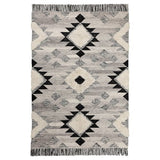 TANNISBY rug, flatwoven, handmade/grey black, 160x230 cm