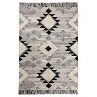 TANNISBY - Rug, flatwoven, handmade/grey black, 160x230 cm - best price from Maltashopper.com 70494710