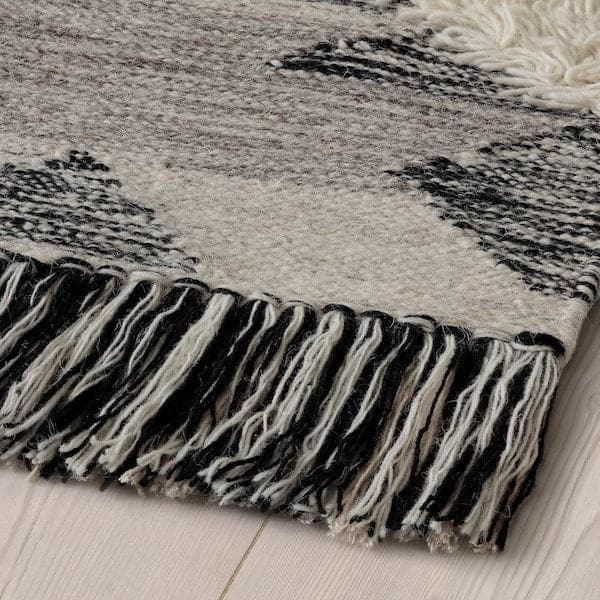 TANNISBY - Rug, flatwoven, handmade/grey black, 160x230 cm - best price from Maltashopper.com 70494710