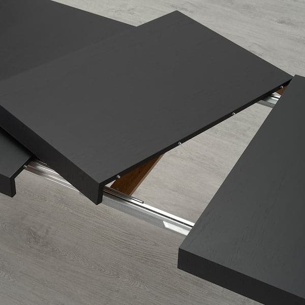 TARSELE - Extending table, black veneer/black, , 150/200x80 cm - best price from Maltashopper.com 60549930