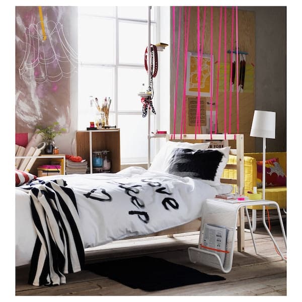 TARVA Bed frame, pine/Lindbåden, 90x200 cm - best price from Maltashopper.com 99495059