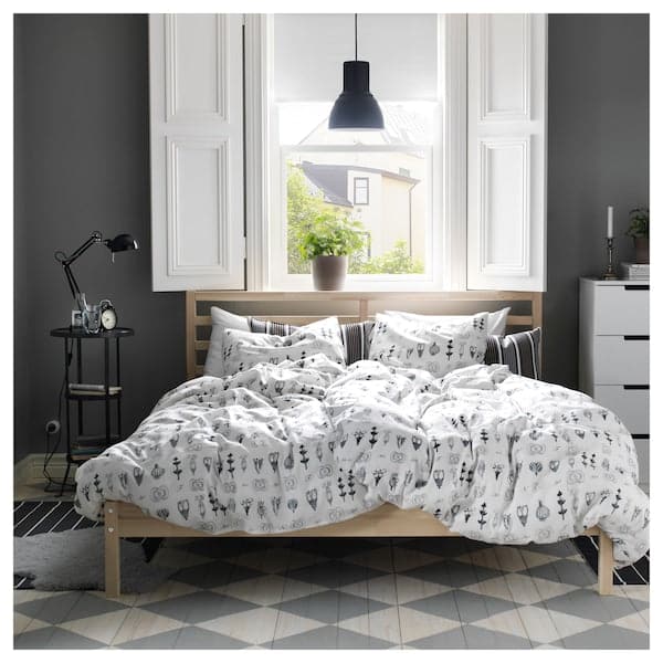 Ikea TARVA Bed frame, pine/Lindbåden, 140x200 cm
