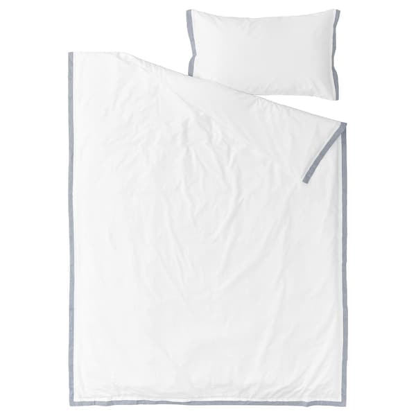 TÅTELSMYGARE - Duvet cover and pillowcase, white/blue, 150x200/50x80 cm - best price from Maltashopper.com 00554788