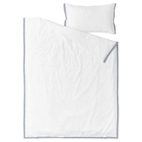 TÅTELSMYGARE - Duvet cover and pillowcase, white/blue, 150x200/50x80 cm - best price from Maltashopper.com 00554788