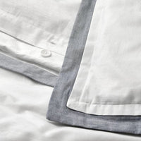 TÅTELSMYGARE - Duvet cover and pillowcase, white/blue, 150x200/50x80 cm - best price from Maltashopper.com 00554788