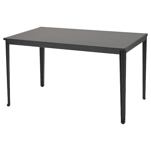 TEGELÖN - Garden table, dark grey/black, 140x86 cm