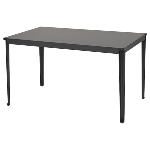 TEGELÖN - Garden table, dark grey/black, 140x86 cm