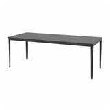 TEGELÖN table, outdoor, dark grey/black, 216x86 cm