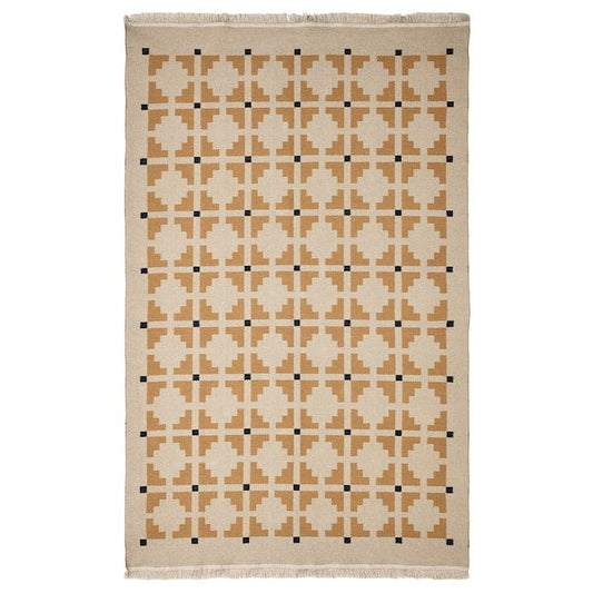 Ikea TELEGRAFLINJE - Rug, flatwoven, yellow-beige, 170x240 cm