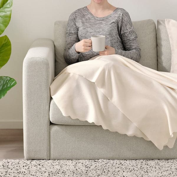 THORGUN - Throw, off-white, 120x160 cm - best price from Maltashopper.com 80512799