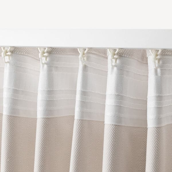 TIBAST - Tenda, 2 teli, beige, 145x300 cm , 145x300 cm - best price from Maltashopper.com 20396745