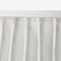 TIBAST Curtains, 1 pair - white 145x300 cm , 145x300 cm - best price from Maltashopper.com 10396760