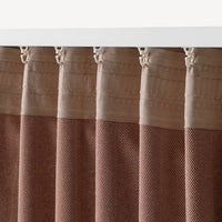 TIBAST Semi-darkening curtains, 1 pair - dark red 145x300 cm , 145x300 cm - best price from Maltashopper.com 50466666
