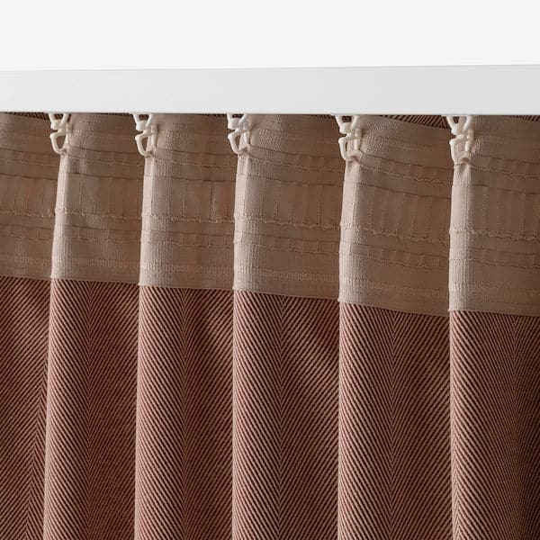 Ikea TIBAST Semi-darkening curtains, 1 pair - dark red 145x300 cm , 145x300 cm