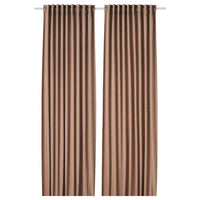 TIBAST Semi-darkening curtains, 1 pair - dark red 145x300 cm , 145x300 cm - best price from Maltashopper.com 50466666