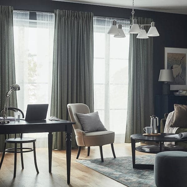 TIBAST - Curtains semioscurante, 1 pair , 145x300 cm - best price from Maltashopper.com 70504592