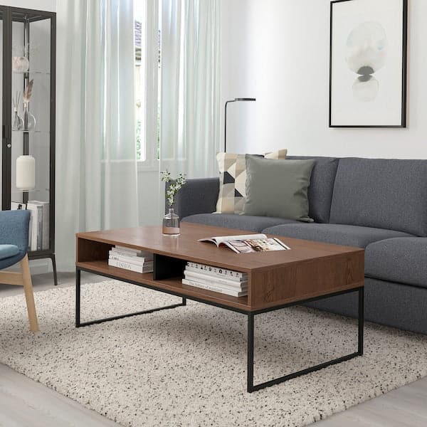 TIBBHULT - Coffee Table, brown/black, 120x72 cm - best price from Maltashopper.com 90530279