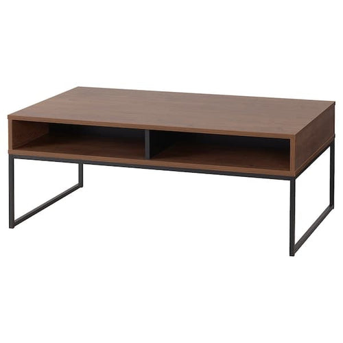 TIBBHULT - Coffee Table, brown/black, 120x72 cm