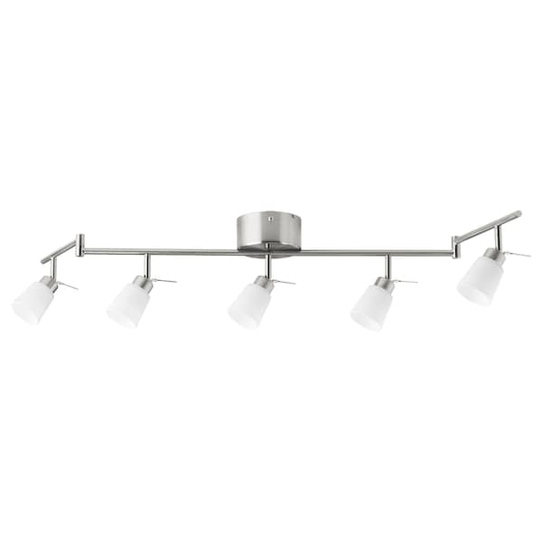 TIDIG - Ceiling spotlight with 5 spots, nickel-plated