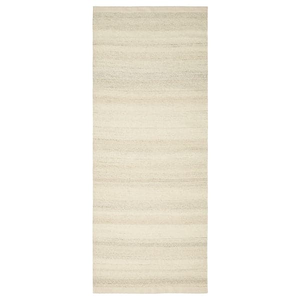 TIDTABELL - Rug, flatwoven, beige, 80x200 cm