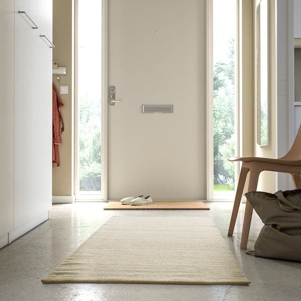TIDTABELL - Rug, flatwoven, beige, 80x200 cm - best price from Maltashopper.com 60561875