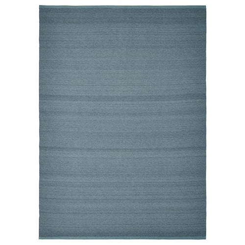 TIDTABELL - Rug, flatwoven, grey-blue, 133x195 cm