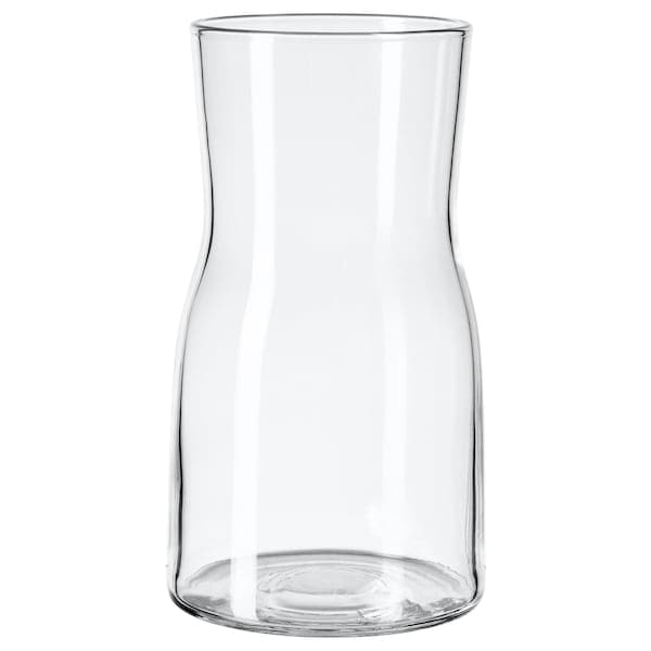 TIDVATTEN - Vase, clear glass, 17 cm