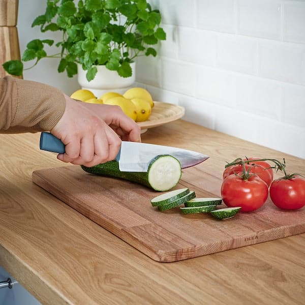 Ikea TIGERBARB - 3-piece knife set, grey-turquoise